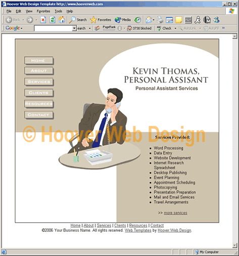 Hoover Web Templates Preview home1401 HTML Web Site Design Templates