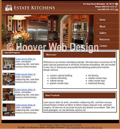 Hoover Web Templates Preview home1417 HTML Web Site Design Templates