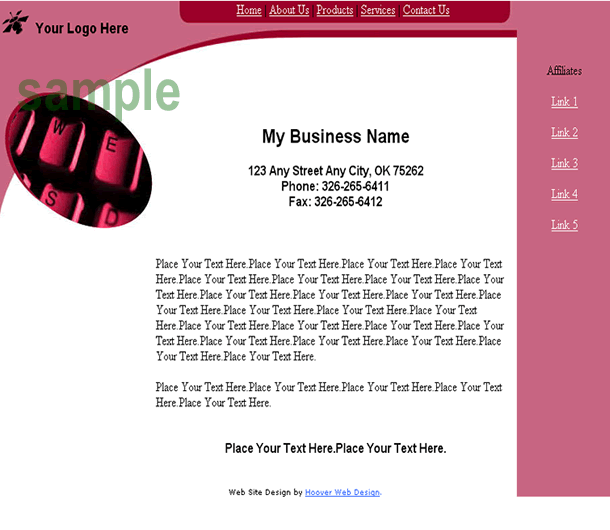 Hoover Web Templates Preview home87 HTML Web Site Design Templates