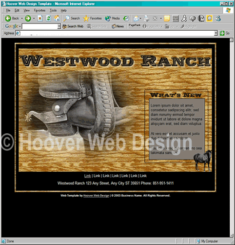 Hoover Web Templates Preview home985 HTML Web Site Design Templates