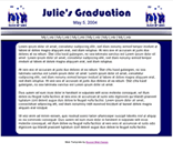 graduation web page template