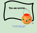 Halloween Party Invitation Web Site Template