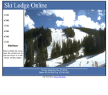 ski lodge snow mountain web template