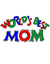 Free Printable "World's Best Mom"  Greeting Cards Template