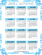 free 2008 calendar templates