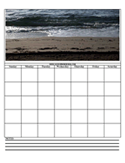 florida beach calendar templates