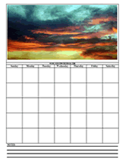 preetty sky calendar templates