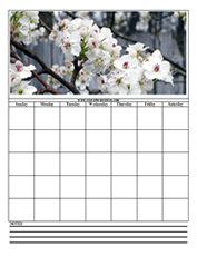 bradford pear tree calendar templates
