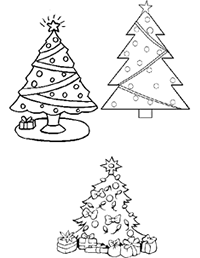 christmas trees cutout