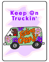 Keep On Truckin' greeting Card