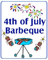 4th of july barbeque party invitations