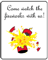 watch fireworks party invitations