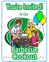 backyard cookout party invitation