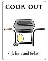 gray bbq grill cookout party invitation