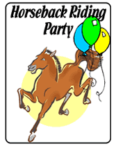 printable horseback riding party invitations