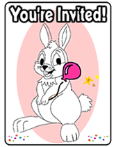 bunny rabbit party invitation