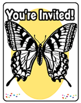 butterfly party invitation