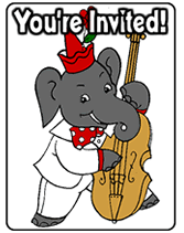 elephant themed party invitations