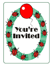 crab theme party invitatins