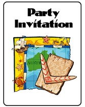 aboriginal art Australian party invitations