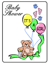 it's a girl baby shower printable party inviitation