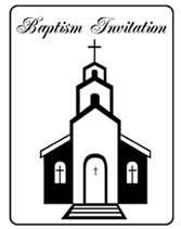 Baptism Invitation Template with Church