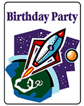 space birthday party invitation templates