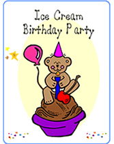 ice cream birthday party invitations