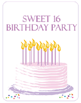 sweet sixteen birthday party invitations