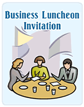 Business Luncheon Invitations Blue