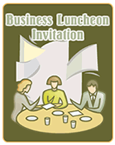 Business Luncheon Invitations Green