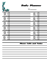 free day planner pages to print