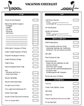 printable vacation checklist form
