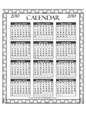 free 2010 calendar templates