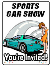 free sports car show invitations