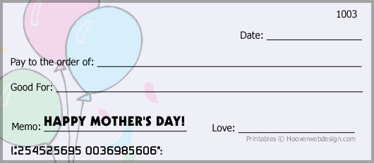 free mothers day checks