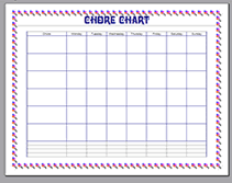 printable chore charts to print