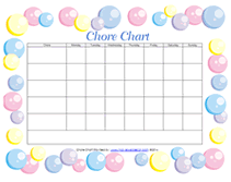 basic chore charts templates
