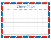 child's chore charts templates