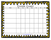 pritable childrens chore charts
