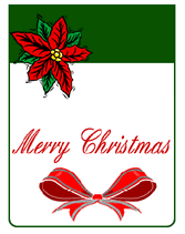 free printable christmas greeting card bow