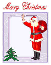 free printable christmas greeting card santa clause