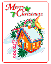 free printable christmas greeting card gingerbread house