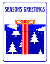 present seasons greetings greeting  card