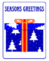 present seasons greetings greeting card