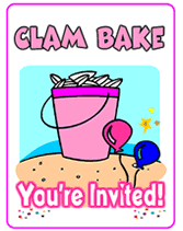 Printable Clam Bake Invitations