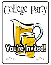 free college party invitations