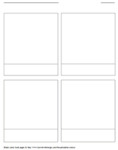 blank comic book pages to print