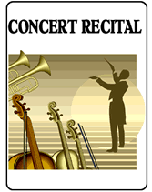 Concert recital invitations