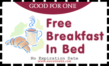 free breakfast in bed coupon